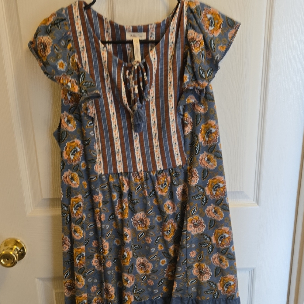 Matilda Jane Blue and Orange Floral Dress